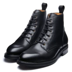 NPS Solovair Black Calf 6 Eye Derby Boot- Logger Boots|Derby Boots