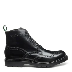 NPS Solovair Black Calf 6 Eye Derby Brogue Boot- Logger Boots|Derby Boots