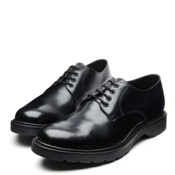 NPS Solovair Black Calf 4 Eye Plain Toe Gibson Shoe- Gibson Shoes|Logger Boots