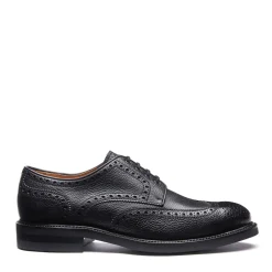NPS Solovair Black Grain-Calf 4 Eye Gibson Brogue Shoe- Gibson Shoes|Logger Boots
