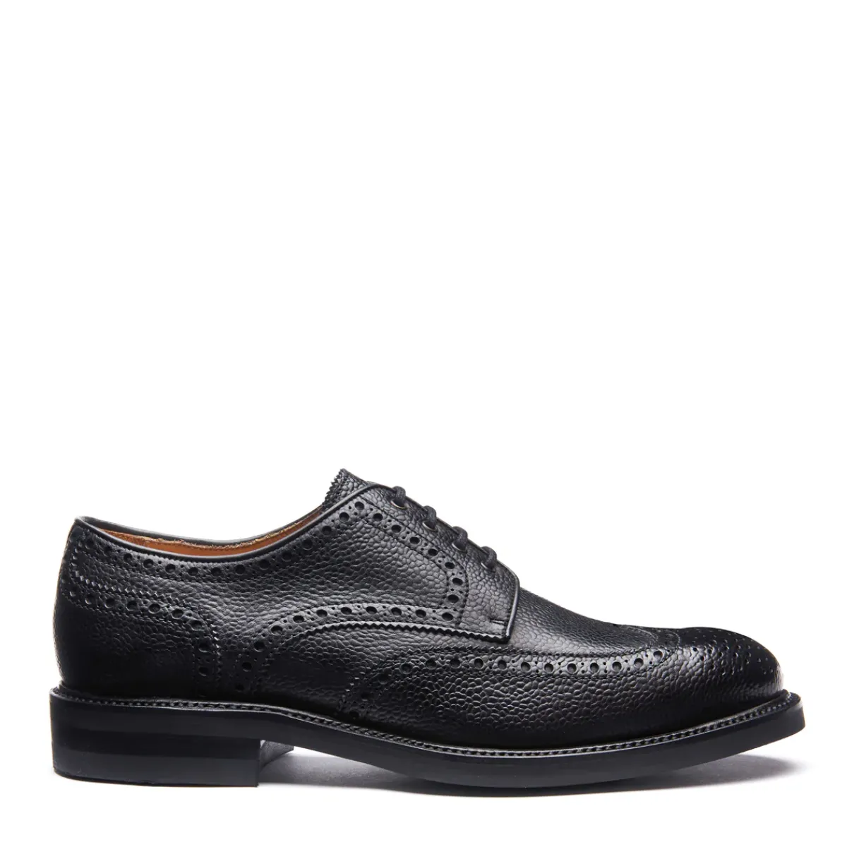 NPS Solovair Black Grain-Calf 4 Eye Gibson Brogue Shoe- Gibson Shoes|Logger Boots