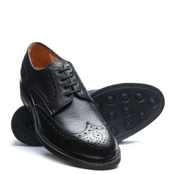 NPS Solovair Black Grain-Calf 4 Eye Gibson Brogue Shoe- Gibson Shoes|Logger Boots