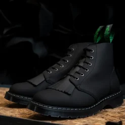 NPS Solovair Black Greasy 6 Eye Astronaut Boot & Boot Kiltie- Bundles|Logger Boots