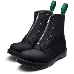 NPS Solovair Black Greasy 8 Eye Derby Boot & Zip Guard- Bundles|Logger Boots