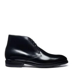 NPS Solovair Black Hi-Shine 3 Eye Chukka Boot- Logger Boots|Chukka Boots