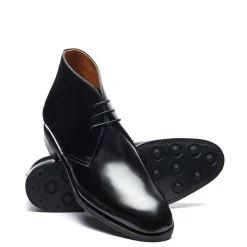 NPS Solovair Black Hi-Shine 3 Eye Chukka Boot- Logger Boots|Chukka Boots