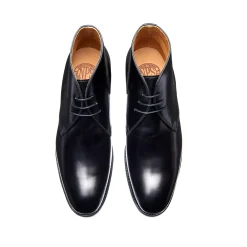NPS Solovair Black Hi-Shine 3 Eye Chukka Boot- Logger Boots|Chukka Boots