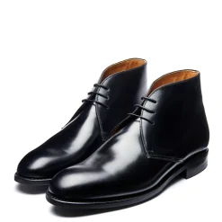 NPS Solovair Black Hi-Shine 3 Eye Chukka Boot- Logger Boots|Chukka Boots
