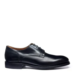 NPS Solovair Black Hi-Shine 4 Eye Gibson Shoe- Gibson Shoes|Logger Boots