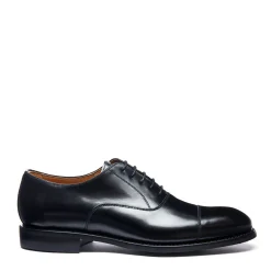 NPS Solovair Black Hi-Shine 5 Eye Oxford Shoe- Oxford Shoes|Logger Boots