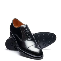 NPS Solovair Black Hi-Shine 5 Eye Oxford Shoe- Oxford Shoes|Logger Boots