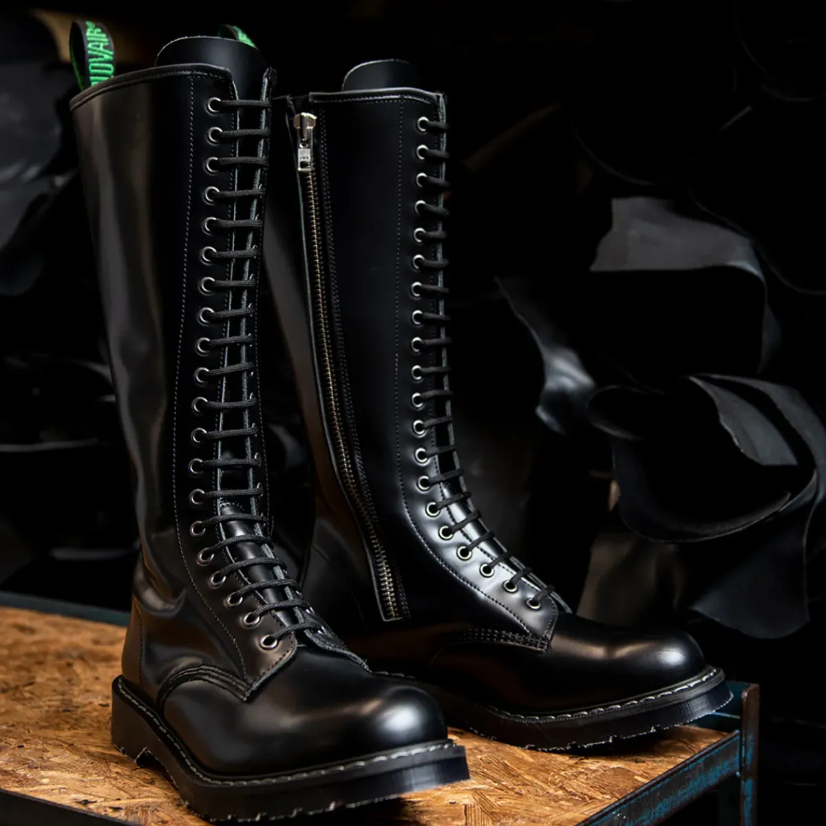 NPS Solovair 20 Eye Zip Derby Boot-Women Derby Boots|Zip Boots