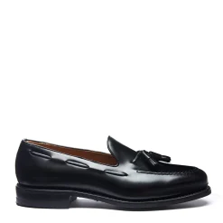 NPS Solovair Black Hi-Shine Tassel Loafer- Loafers|Logger Boots