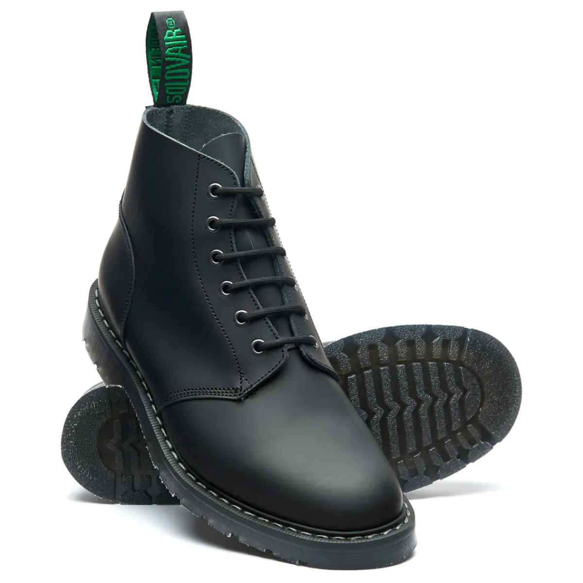 NPS Solovair Black Matte 6 Eye Astronaut Boot-Women Derby Boots|Astronaut Boots