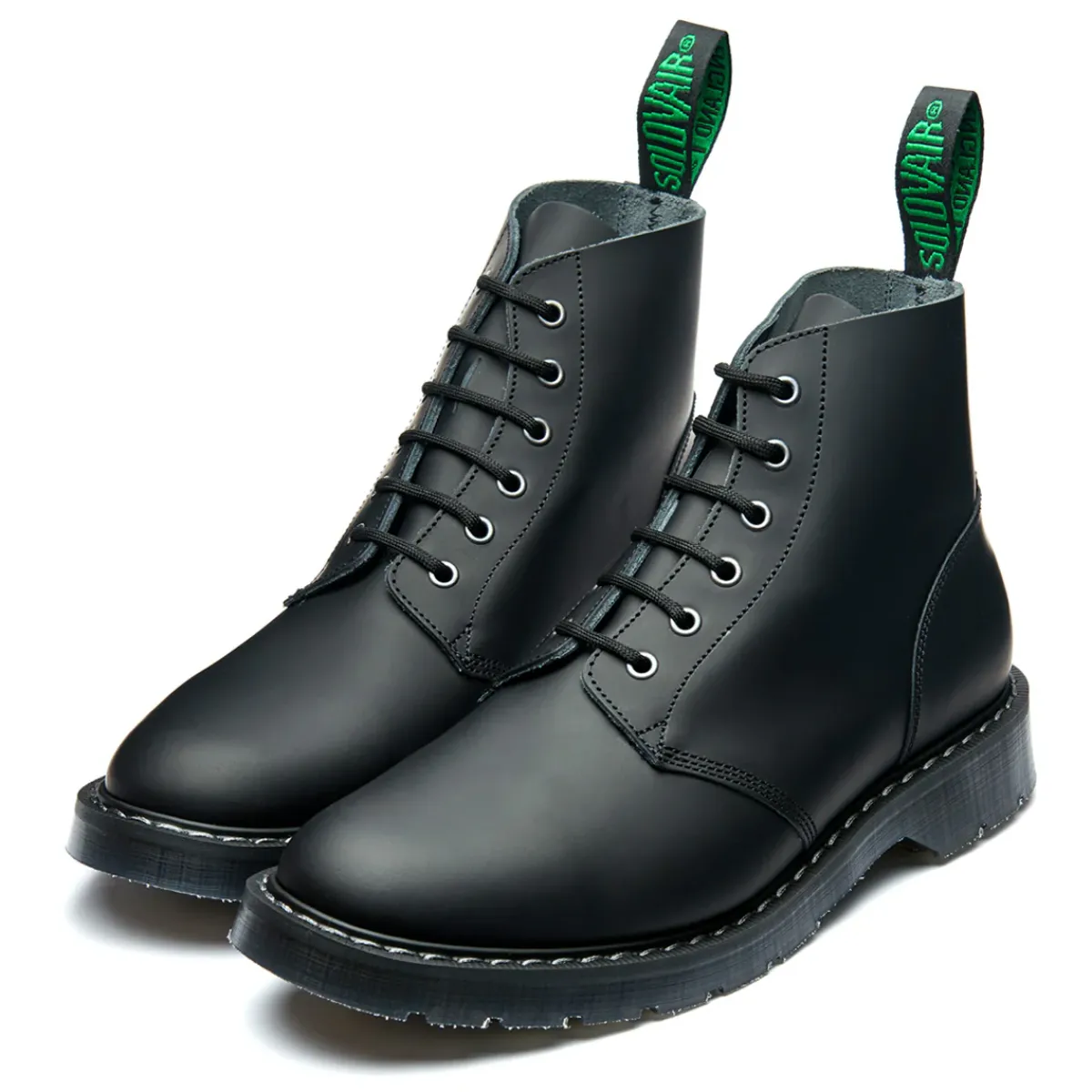 NPS Solovair Black Matte 6 Eye Astronaut Boot-Women Derby Boots|Astronaut Boots