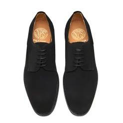 NPS Solovair Black Suede 5 Eye Derby Shoe- Gibson Shoes|Logger Boots