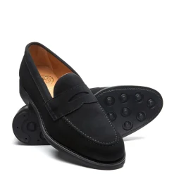 NPS Solovair Black Suede Penny Loafer- Loafers|Logger Boots