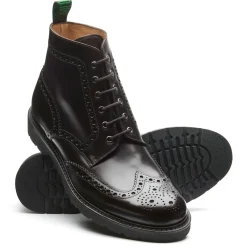 NPS Solovair Brown Calf 6 Eye Derby Brogue Boot- Logger Boots|Brogue Boots