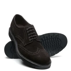 NPS Solovair Brown Suede 5 Eye Gibson Brogue Shoe- Gibson Shoes|Brogue Shoes