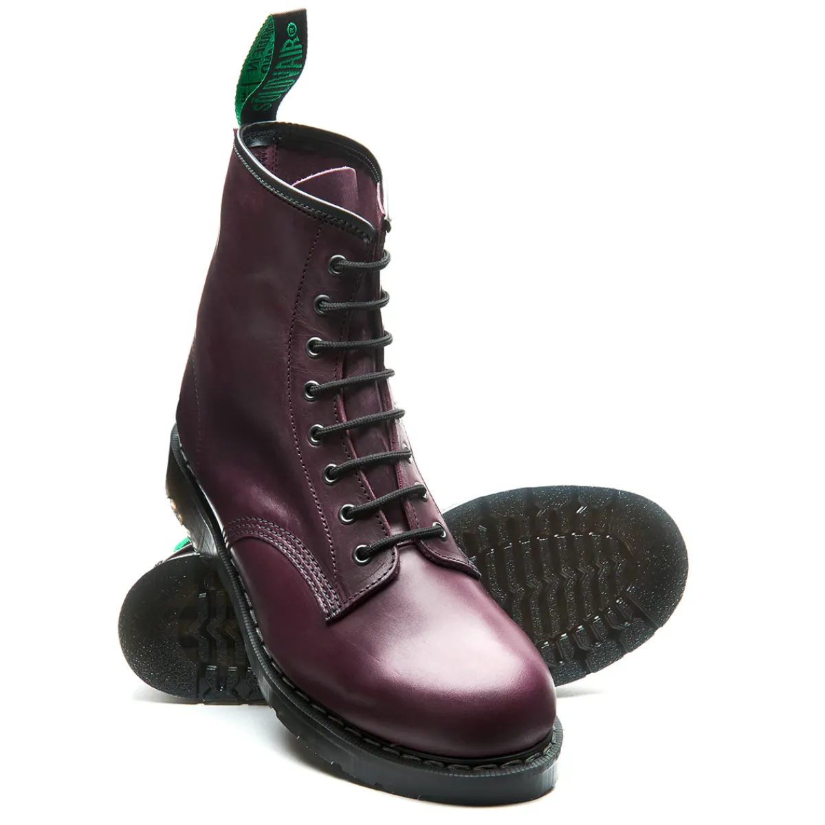 NPS Solovair Burgundy Gaucho 8 Eye Derby Boot-Women Derby Boots|Logger Boots