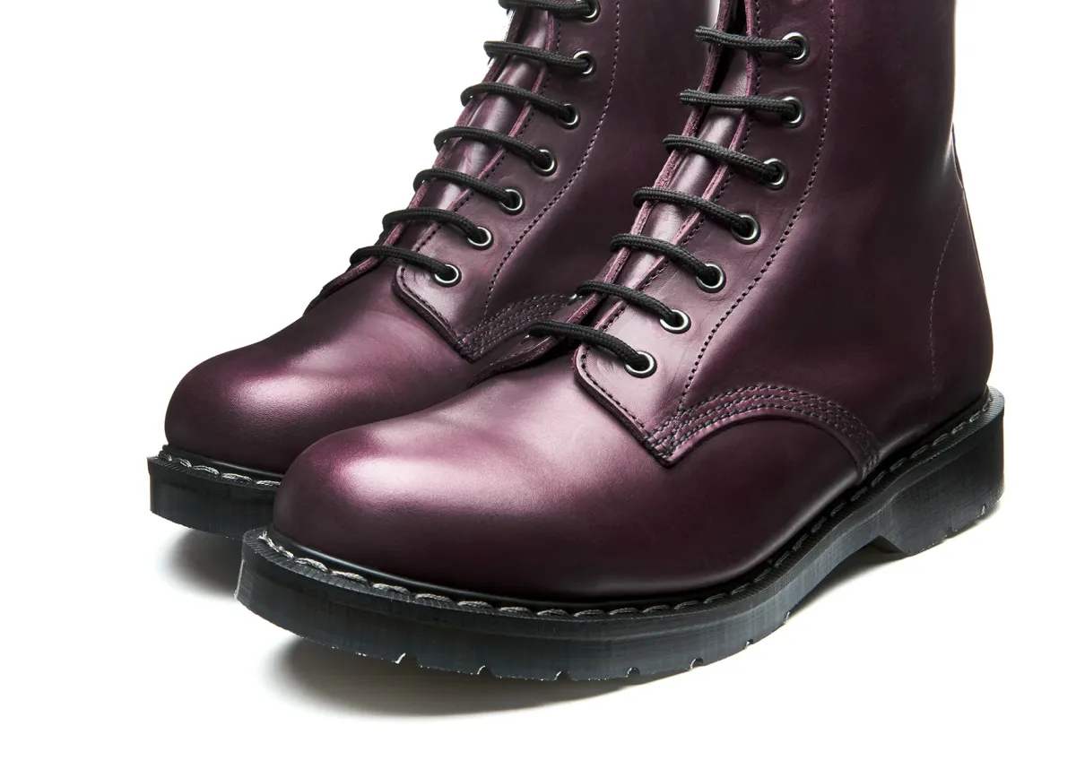 NPS Solovair Burgundy Gaucho 8 Eye Derby Boot-Women Derby Boots|Logger Boots