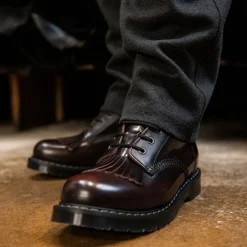 NPS Solovair Burgundy Rub-Off 8 Eye Derby Boot & Boot Kiltie- Bundles|Logger Boots