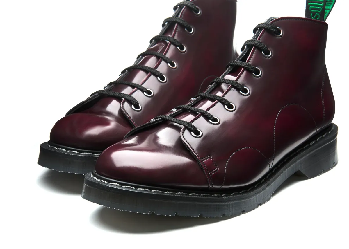 NPS Solovair Cherry Red Rub-Off Vegan Hi-Shine Monkey Boot-Women Monkey Boots|Vegan Boots
