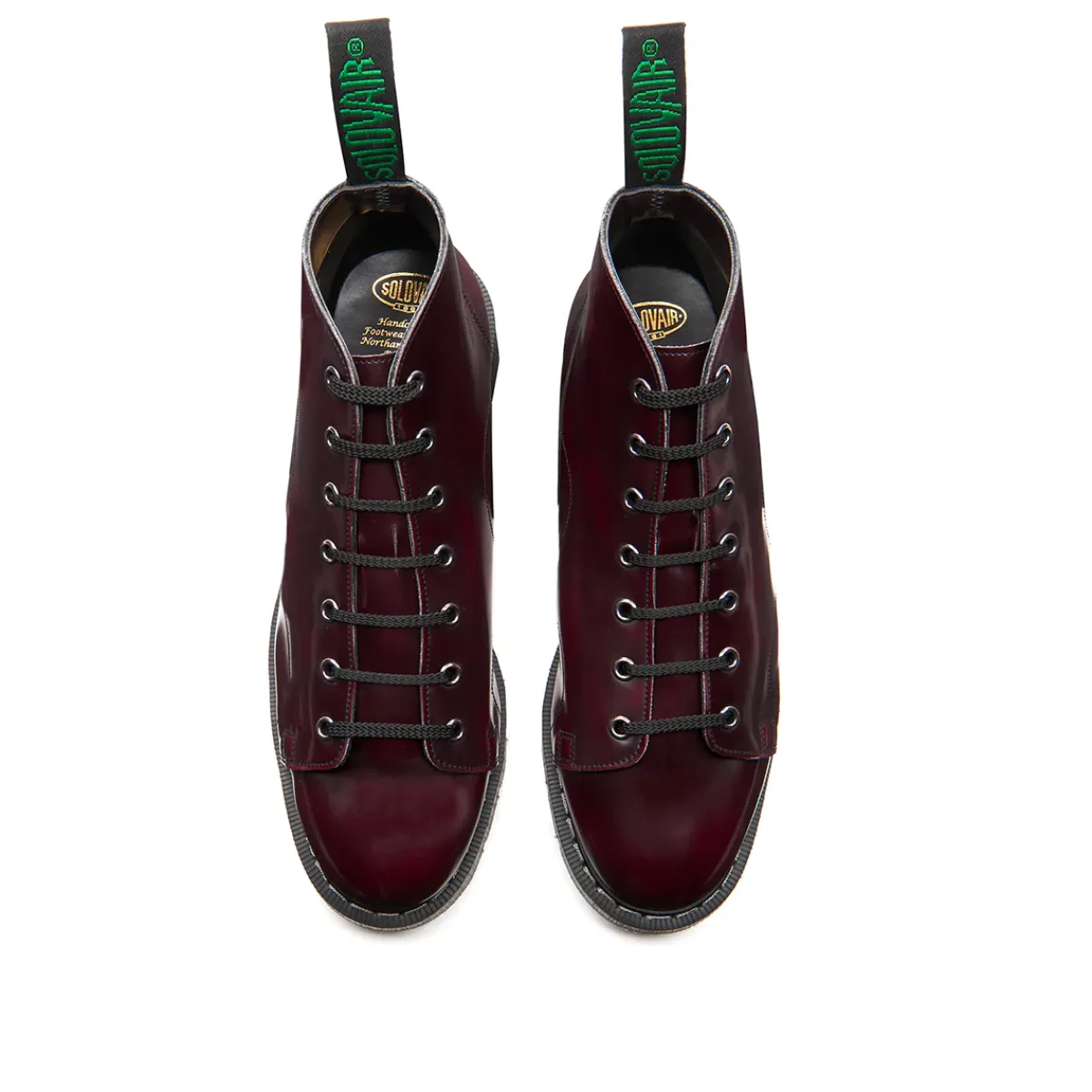NPS Solovair Cherry Red Rub-Off Vegan Hi-Shine Monkey Boot-Women Monkey Boots|Vegan Boots
