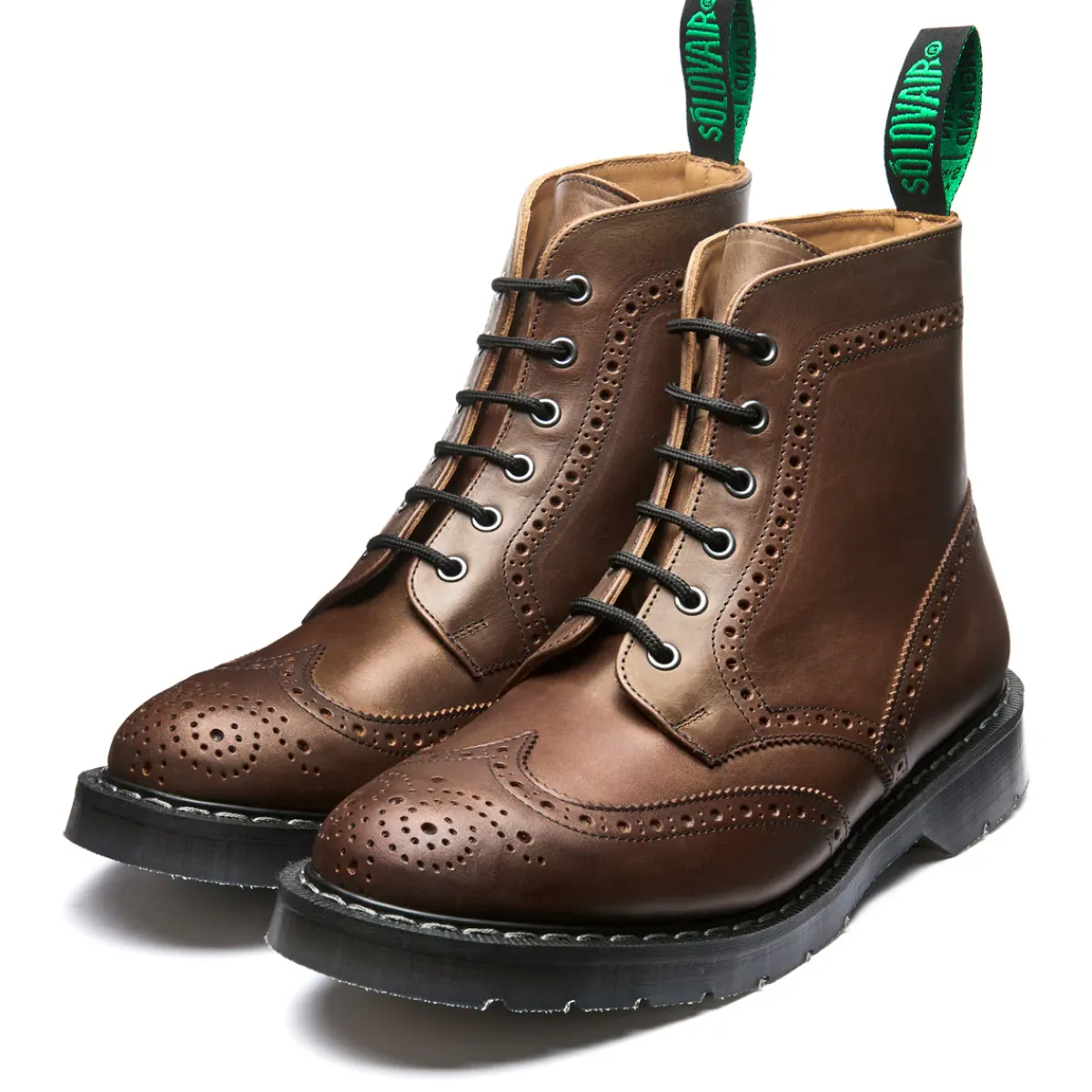 NPS Solovair Gaucho Crazy Horse 6 Eye Brogue Boot-Women Derby Boots|Brogue Boots
