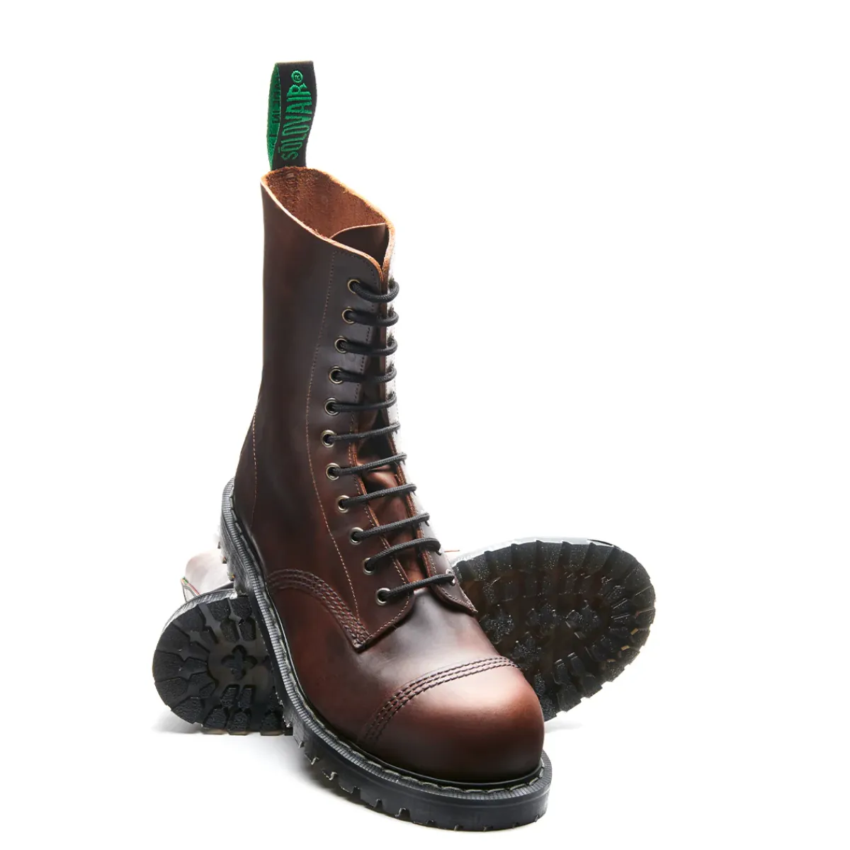 NPS Solovair Gaucho Crazy Horse 11 Eye Steel Toe Derby Boot- Steel Toe Boots|Logger Boots