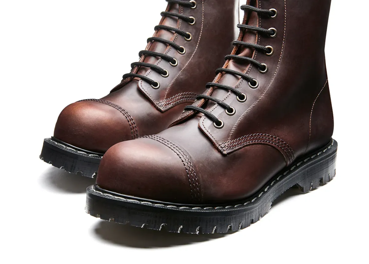 NPS Solovair Gaucho Crazy Horse 11 Eye Steel Toe Derby Boot- Steel Toe Boots|Logger Boots