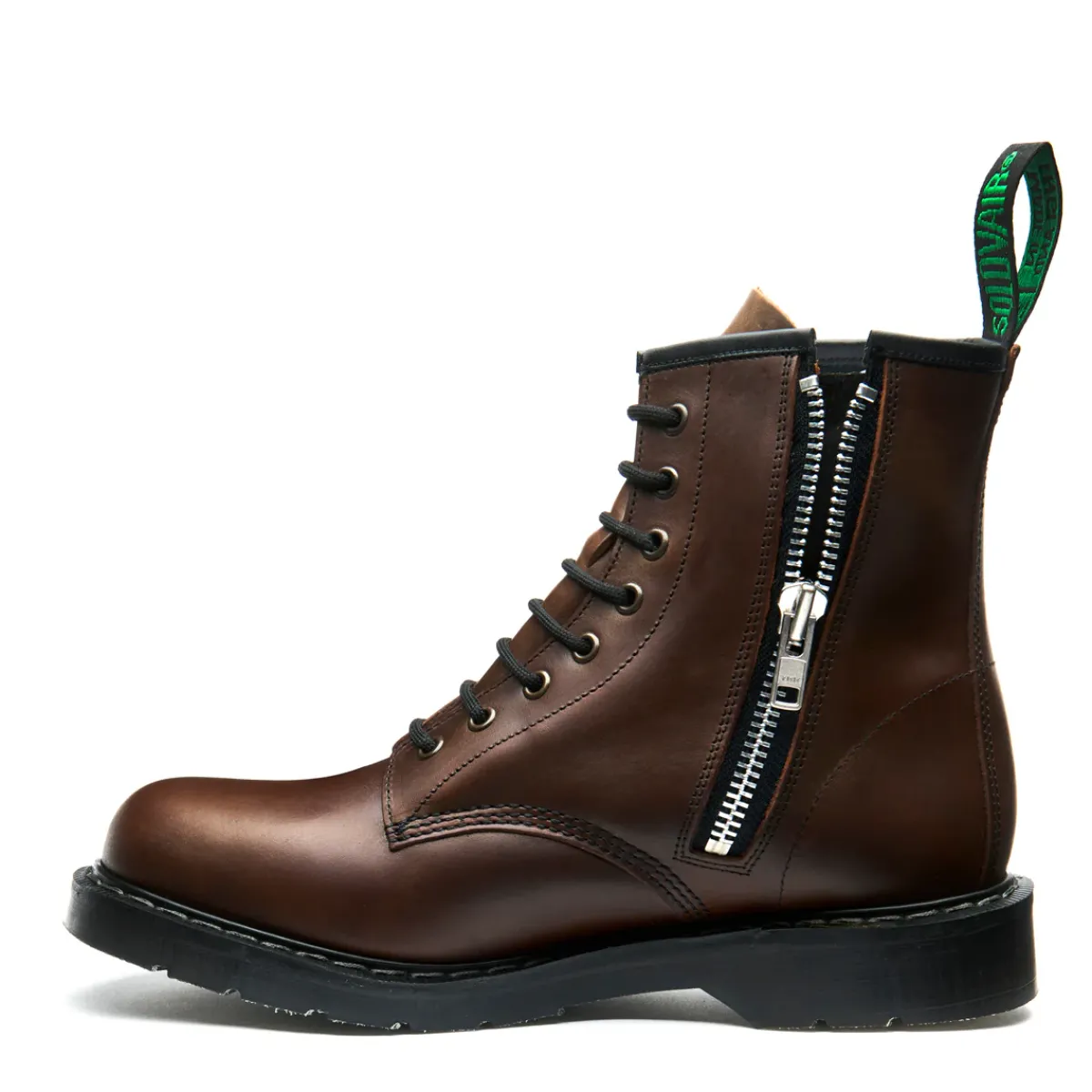 NPS Solovair Gaucho Crazy Horse 8 Eye Zip Derby Boot-Women Zip Boots|Derby Boots