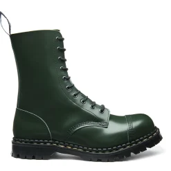 NPS Solovair Green Hi Shine 10 Eye Steel Toe Capped Derby Boot-Women Steel Toe Boots|Derby Boots