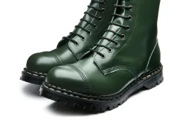 NPS Solovair Green Hi Shine 10 Eye Steel Toe Capped Derby Boot-Women Steel Toe Boots|Derby Boots