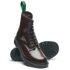 NPS Solovair Merlot Rub-Off 8 Eye Derby Boot- Logger Boots|Derby Boots