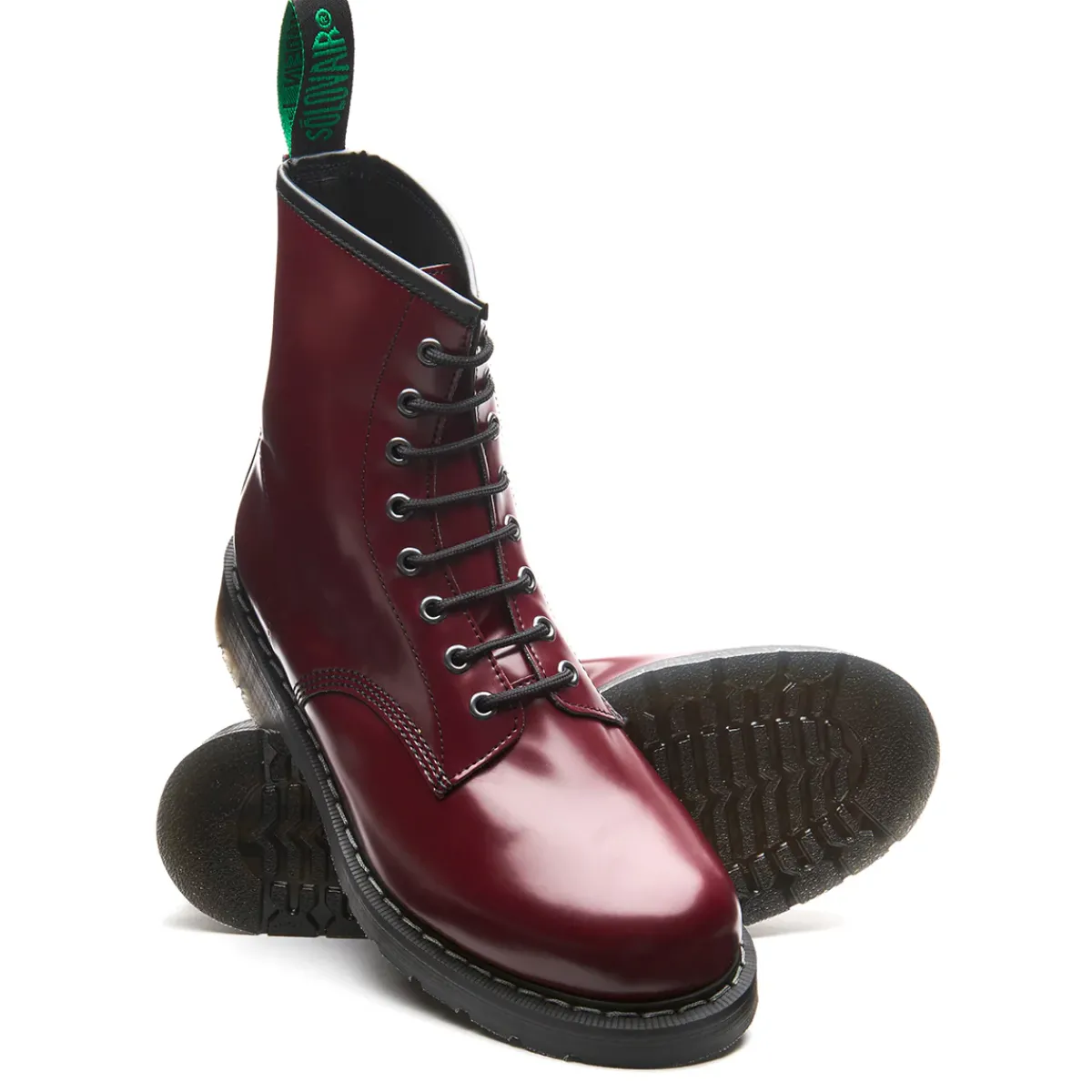 NPS Solovair Hi-Shine 8 Eye Derby Boot-Women Derby Boots|Vegan Boots