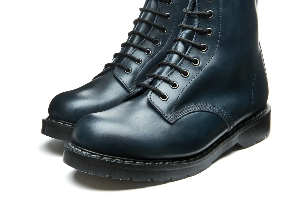 NPS Solovair Navy Gaucho 8 Eye Derby Boot-Women Derby Boots|Logger Boots