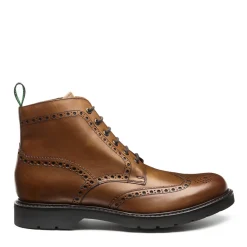 NPS Solovair Tan Calf 6 Eye Derby Brogue Boot- Logger Boots|Brogue Boots
