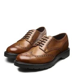 NPS Solovair Tan Calf 5 Eye Gibson Brogue Shoe- Gibson Shoes|Brogue Shoes