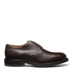 NPS Solovair Walnut Brown Grain-Calf 4 Eye Gibson Brogue Shoe- Gibson Shoes|Logger Boots