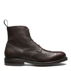 NPS Solovair Walnut Brown Grain-Calf 6 Eye Derby Brogue Boot- Derby Boots|Brogue Boots